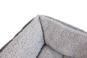 Rectangular Pet Bed – SQUARE Grey with Paws