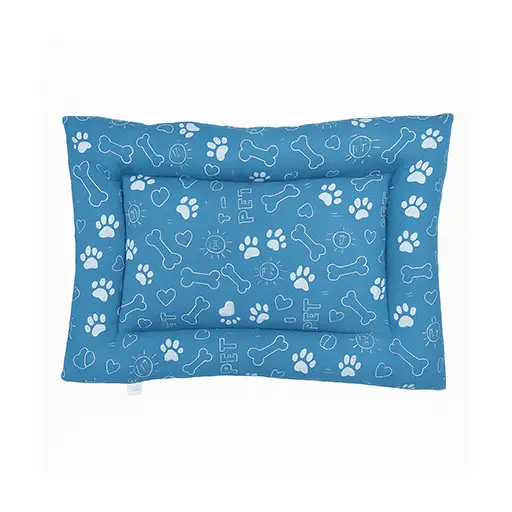 Pet Bed - I LOVE Blue Cushion