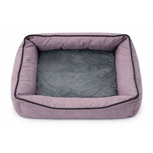 Pet Bed With Faux Fur - Mauve
