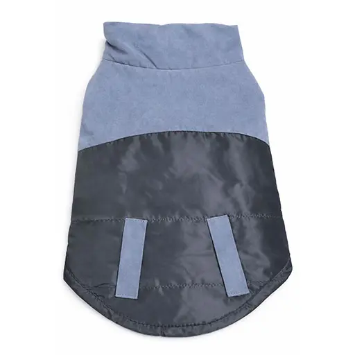 Two-Tone Winter Jacket – Blue & Charcoal