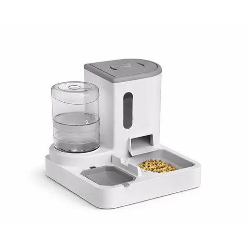 Gravity-Fed Pet Feeder & Water Dispenser Set – 2.2L Food + 1L Water