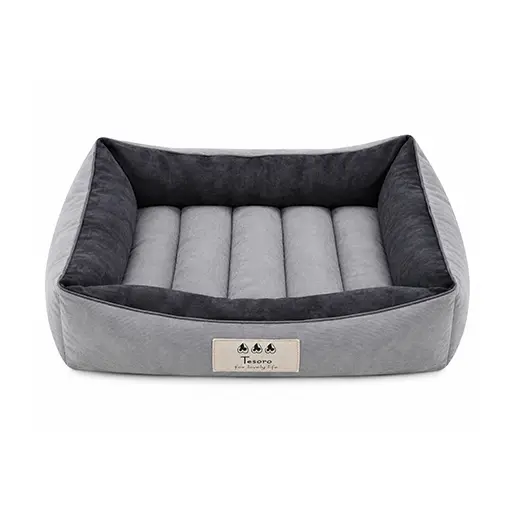 Pet Bed Luxury Grey & Black