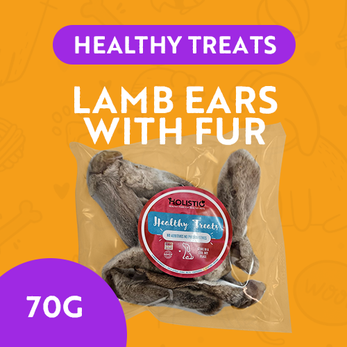 Healthy Treats - Lamb Ears with Fur Dehydrated 70gr